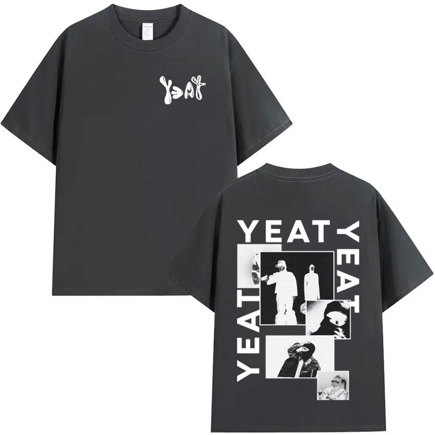 Мужская футболка с принтом Harajuku Graphics от рэпера Yeat, модная повседневная одежда, хлопковая, с коротким рукавом, летняя, оверсайз, уличный стиль