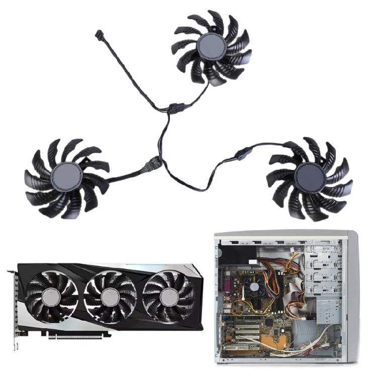 Вентилятор GPU Эффективный охлаждающий вентилятор с 4-контактным разъемом Для RTX3050 3060 3060TI Тихий Эффективный теплоотвод PLD08010S12HH