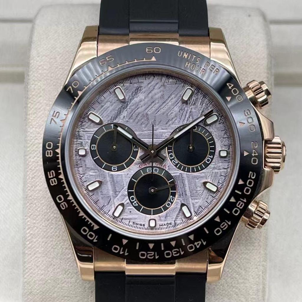 Мужские многофункциональные водонепроницаемые механические часы Laojia Daytona - Светящиеся, с тремя циферблатами, шестистрелочные