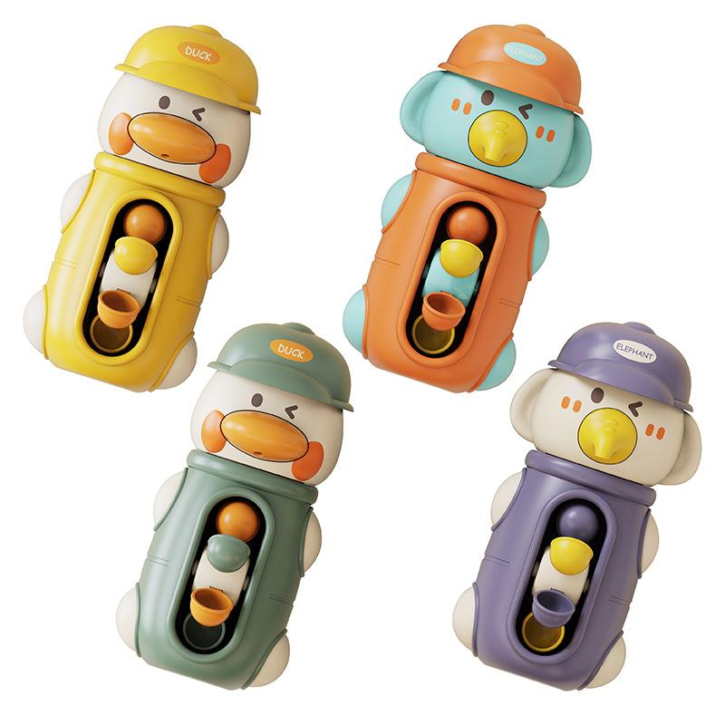 Children'S Bathroom Bath Toys, Cartoon Cute Duck Baby Elephant Windmill Turning Music Bath And Water Toys