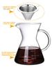 Leeseph Glass Coffee Carafe Standard Coffee Server for Pour Over Coffee Maker Clear Coffee Pot, 400ml/13.5oz, 500ml/16.9oz