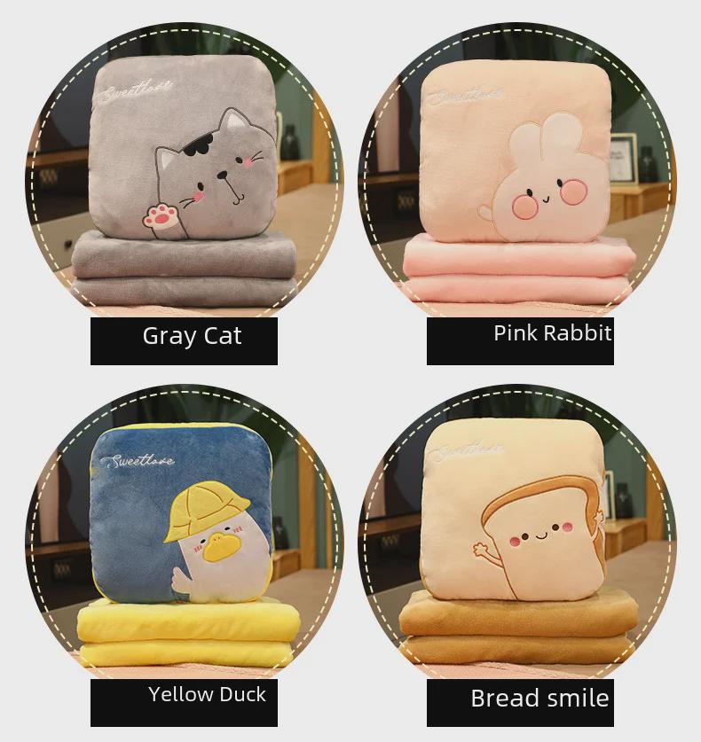 Подушка и одеяло Многофункциональная автомобильная подушка: Складное одеяло 3 в 1 для офиса и сна