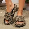 Женские ретро шлепанцы EVA с леопардовым принтом - Пляжные сандалии с открытым носком, на мягкой амортизирующей подошве, быстросохнущие, легкие f