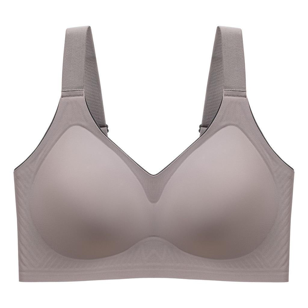 Traceless gathering, secondary breasts, bras, daily commuting, large breasts, small soft support, comfortable and soft steel-free underwear