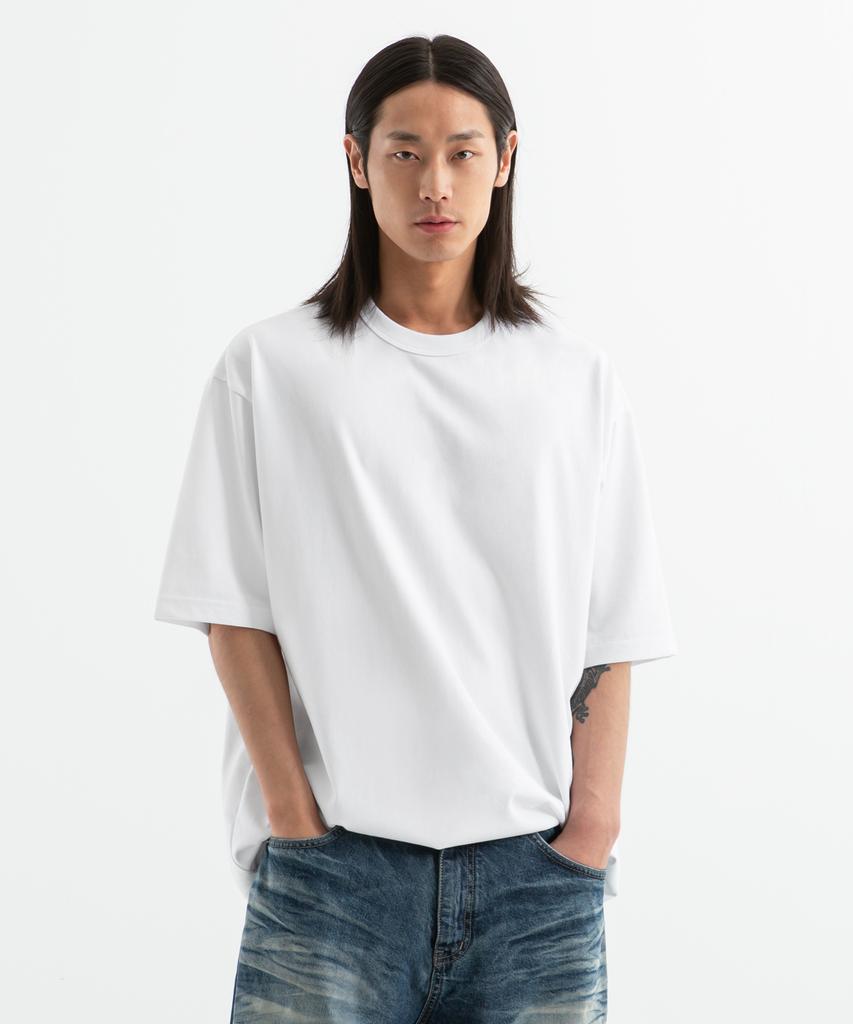 BRENSON Achromatic_ Oversized Short Sleeve T-Shirt ( 2 Colors )