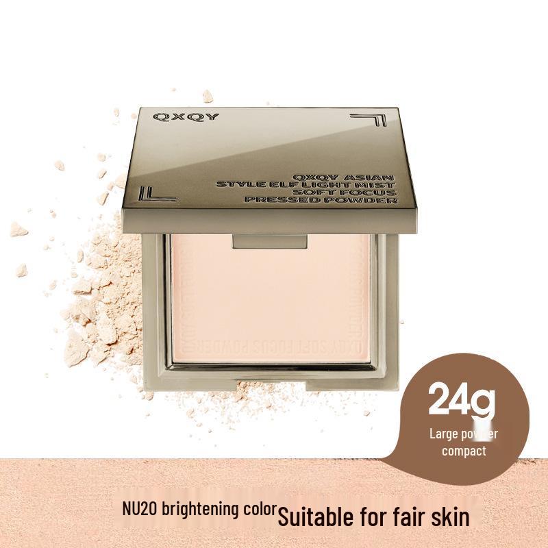 QXQY Asian Fun Elf Матовая фиксирующая пудра с эффектом мягкого фокуса - Стойкий легкий финиш.