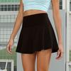 Женская повседневная однотонная короткая полуюбка с высокой талией, спортивная юбка, плиссированная юбка