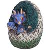 Dragon Egg Resin Material Interesting Decorative Cute Vivid Garden Animal Figurines for Living RoomBlue Dragon