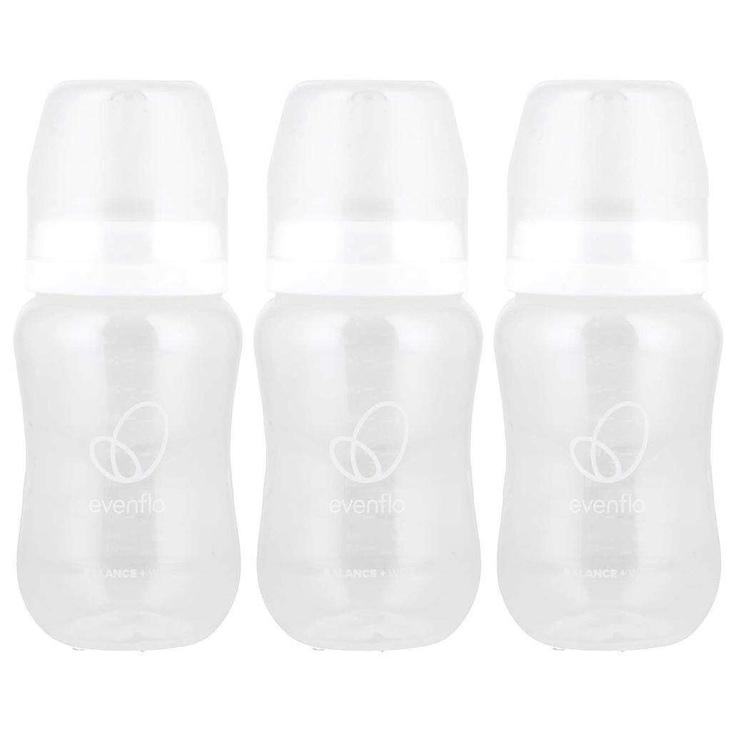 Evenflo Feeding Бутылочка Balance+, Широкая, 0+ месяцев, Медленный поток, 3 бутылочки, 270 мл (9 унций) Каждый