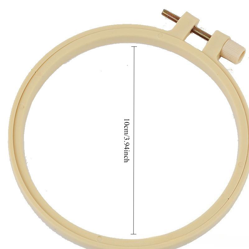 1pc Plastic Imitation Bamboo Embroidery Hoop DIY Amulet Embroidery Tool Plastic Embroidery Hoop Cross Stitch Hoop