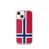 Coque iPhone - Officielle - Drapeau Norvège - Souple - Multicolore - TPU Transparent