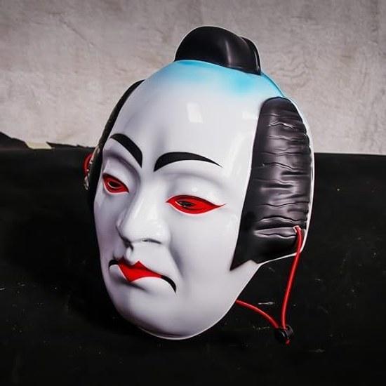 Homilius Otafuku Okame Mask Noh Kabuki 4 Types Set Kyogen Geisha Style Japanese High-Quality Good Luck Item Unisex Costume Party Cosplay Folk Craft