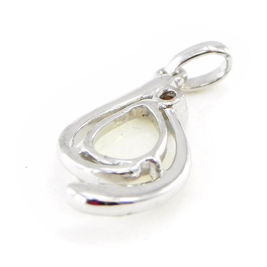 Les Trésors De Lily [I8871] - Artisan Silver Pendant 'Goddess Opal' Silver White (rhodium-plated) - 18x10 Mm