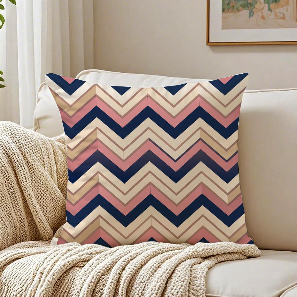 Calm Geometric Color Pillow Case Organic Short Plush Cushion Covers Breathable Washable WrinkleResistant