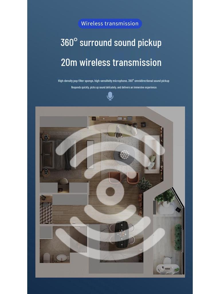 Cross-Border Wireless Lavalier Microphone K1: Dual Live Intelligent Noise Reduction Mini Mic