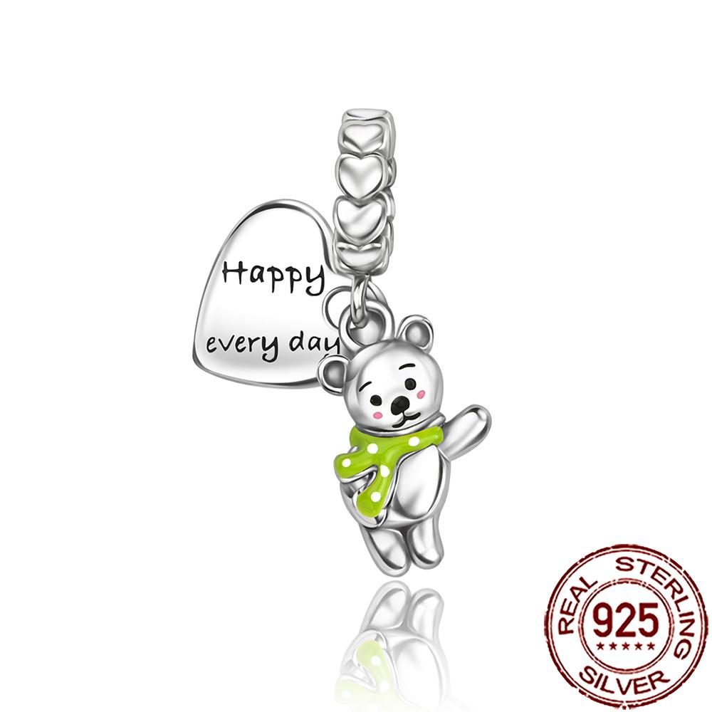 New Charms 925 Silver Cat Dog Flamingo Chameleon Axolotl Animal Beads Fit Bracelet Necklace Women DIY Jewelry
