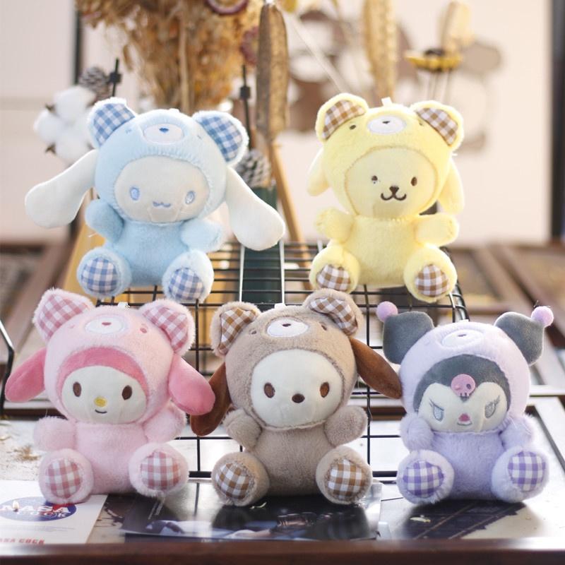 Очаровательный плюшевый брелок-подвеска Sanrio Melody Cinnamoroll Kuromi в виде куклы, подарок