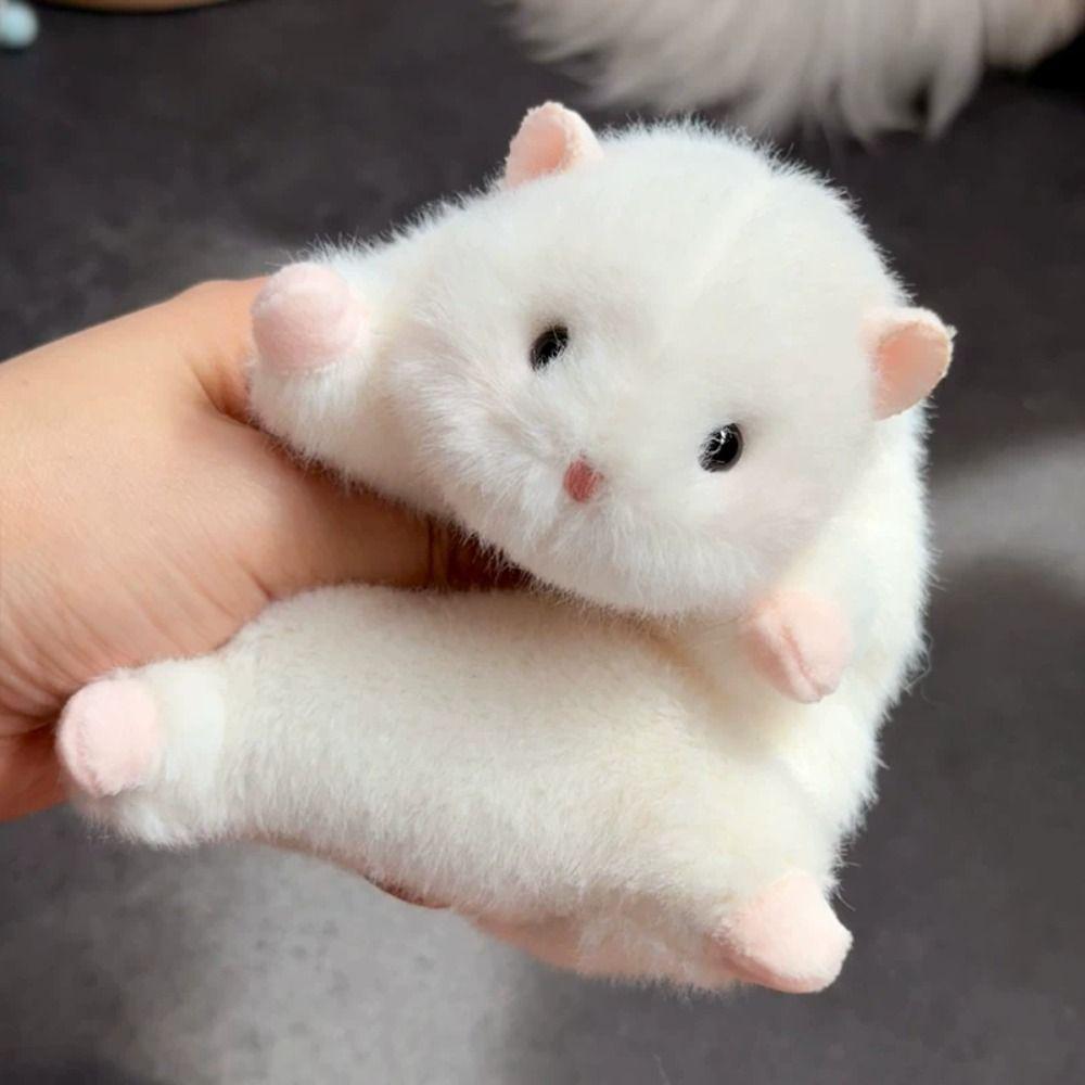 Stuffed Animals Hamster Plush Keychain Cartoon Stuffed Hamster Hamster Plush Toy Bag Charm