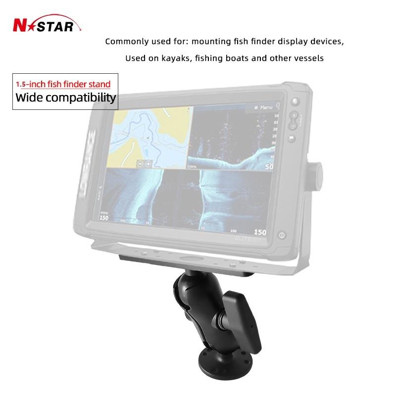 Marine Fish Finder Mount 1.5'' Ball Head Drill Down Mounting Base GPS Mount Ram Mount Electronic Fish Finder Holder for Boat