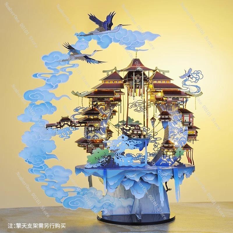 3D металлический сборный пазл-модель древней архитектуры, сложная поделка «сделай сам» для взрослых, точные компоненты, вырезанные лазером