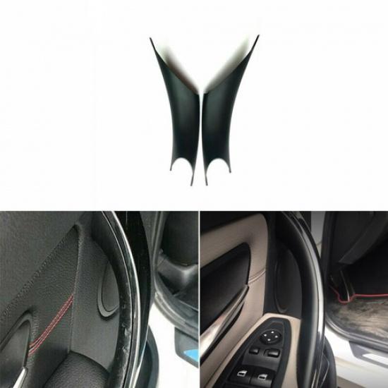 1 Pair Matte Black Car Interior Door Handle Pull Cover For BMW 3 Series 2013-18