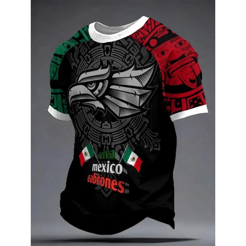 New Men Mexico National Soccer Jersey 3D  Print Quick Dry Football T Shirt  Sports Training Tee for Fan Match Daily Wear