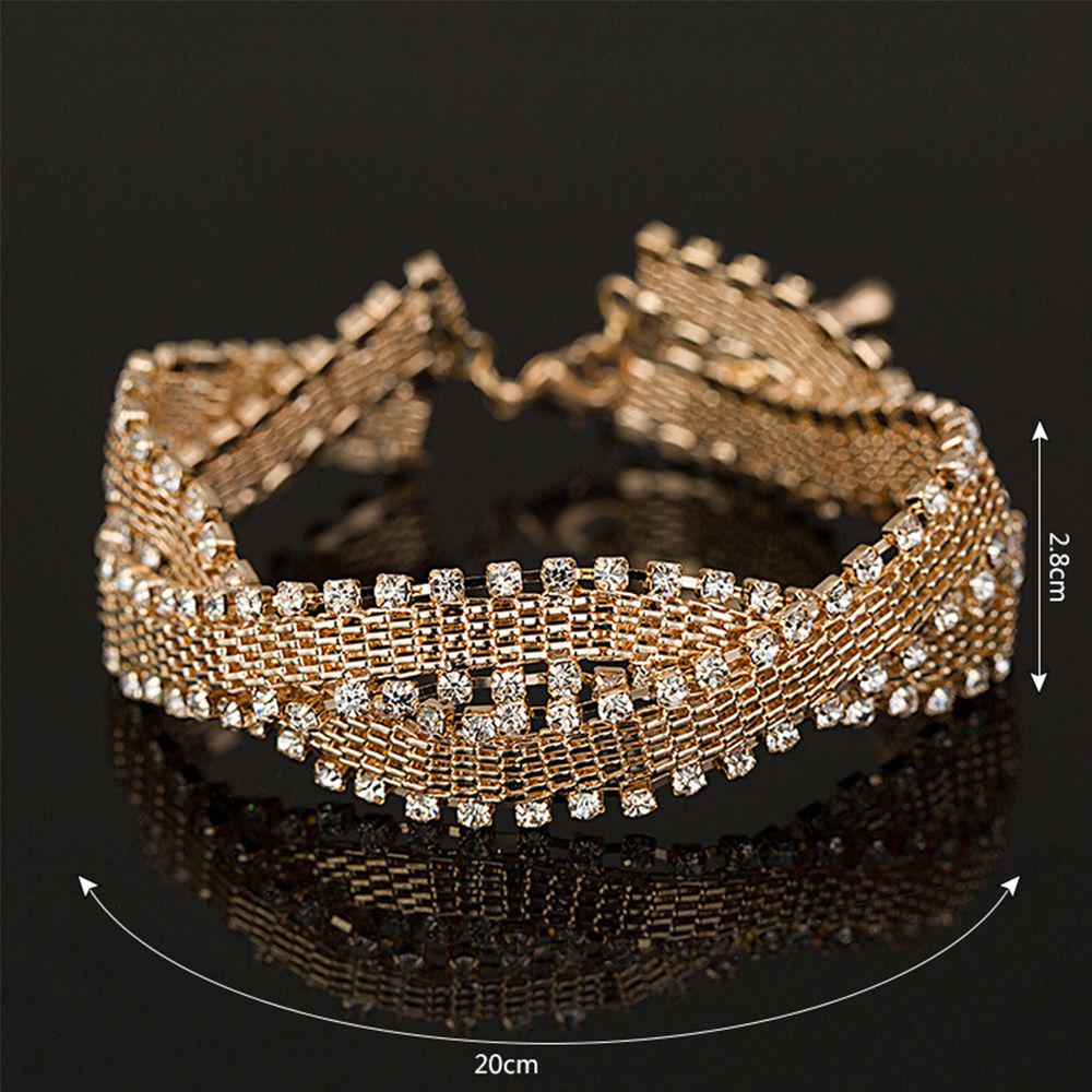 Rhinestone Bangles Wedding Shiny Woman Jewelry Wedding Bracelets Rhinestone Bracelets Bracelets ARI