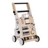 Wooden Baby Walker Interactive Educational Toy for Children Push-along Toy for Babies Wk-001, Black - White