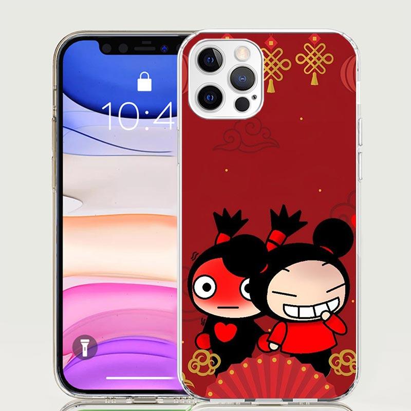 Cute Cartoon Pucca Garu Case Phone Cover for Apple iphone 17 Air 16 15 14 13 Mini 12 11 Pro Max 16E 7 Plus 8 + SE 2020 Trend Fun