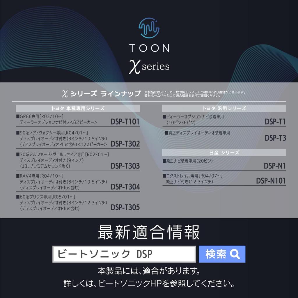 BeatSonic Genuine Audio Sound Kit with DSP Amplifier for TOON X Nissan for vehicles equipped with Nissan factory navigation system (DSP-N1 (20-pin))