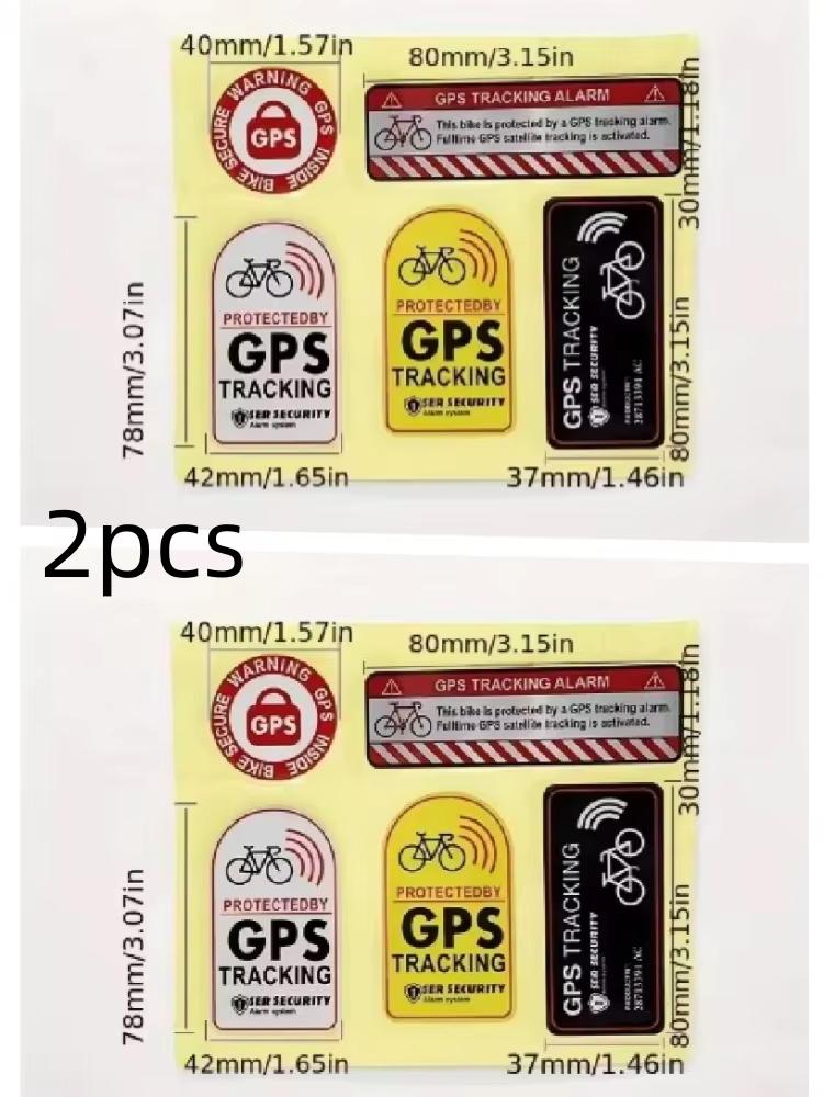 1/2/3/4 шт. Наклейка-сигнализация для GPS-слежения MTB Дорожный велосипед Скутер Мотоцикл Противоугонная наклейка Предупреждающая Светоотражающая наклейка для велосипеда