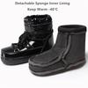 Warm Snow Boots Women'S New Winter Women'S Moon Boots Thin-Soled Medium Tube Anti-Splashing Space Boots