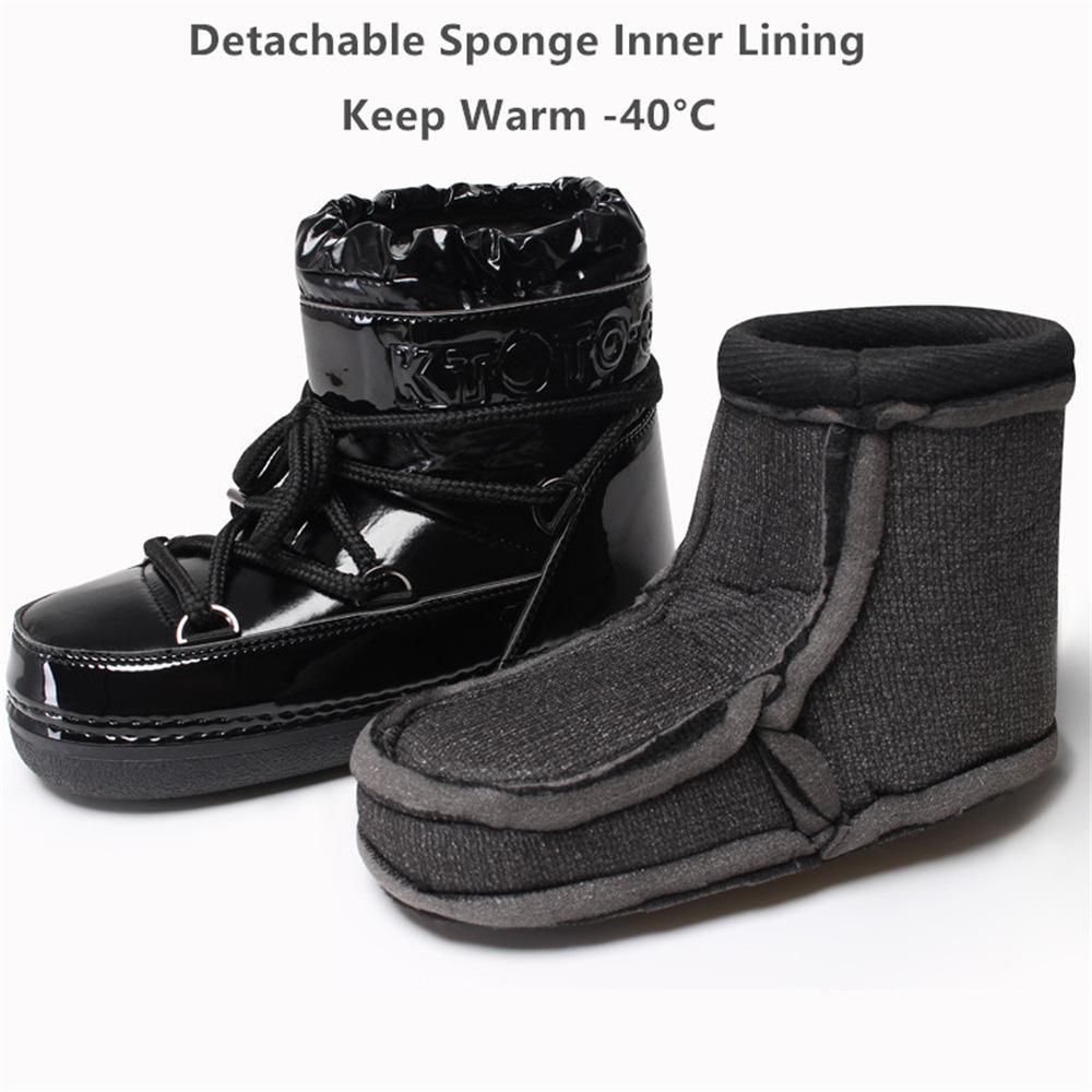 Warm Snow Boots Women'S New Winter Women'S Moon Boots Thin-Soled Medium Tube Anti-Splashing Space Boots