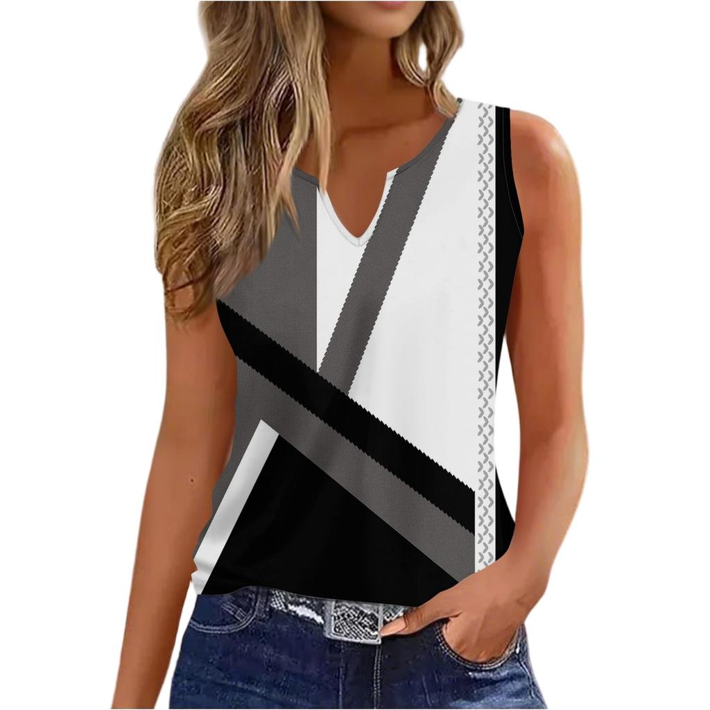 Women's Fashion Casual Vest Sleeveless V-Neck Pullover T-Shirt Tops
