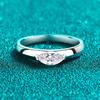 0.5ct VVS1 D Marquise Cut Moissanite Rings for Women 4*8mm Gems Lab Grown Diamond Band S925 Sterling Silver Jewelry GRA