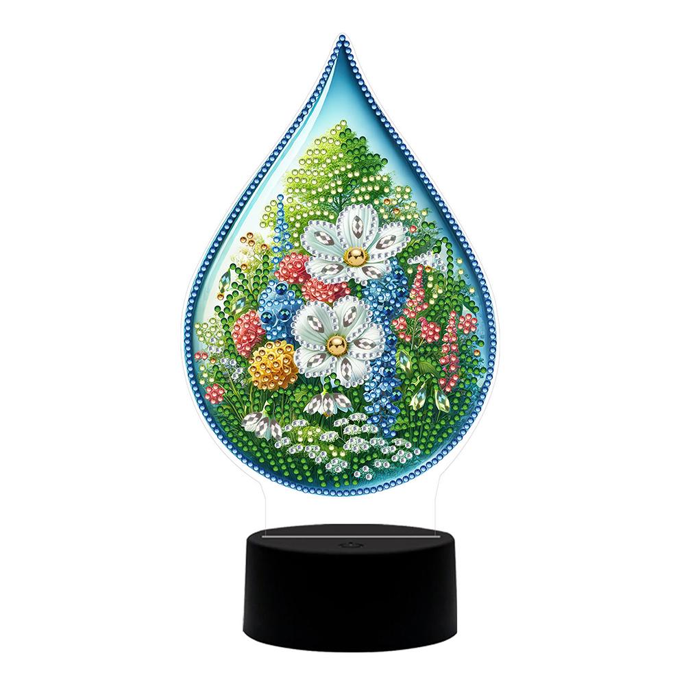 Acrylic Hummingbird Diamond Painting Bedside Lamp Multifunctional Diamond Night Lamp Diamond Painting Night Light for Home Decor