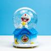 Cartoon Couple Crystal Ball Resin Snow Globe Music Box Toy