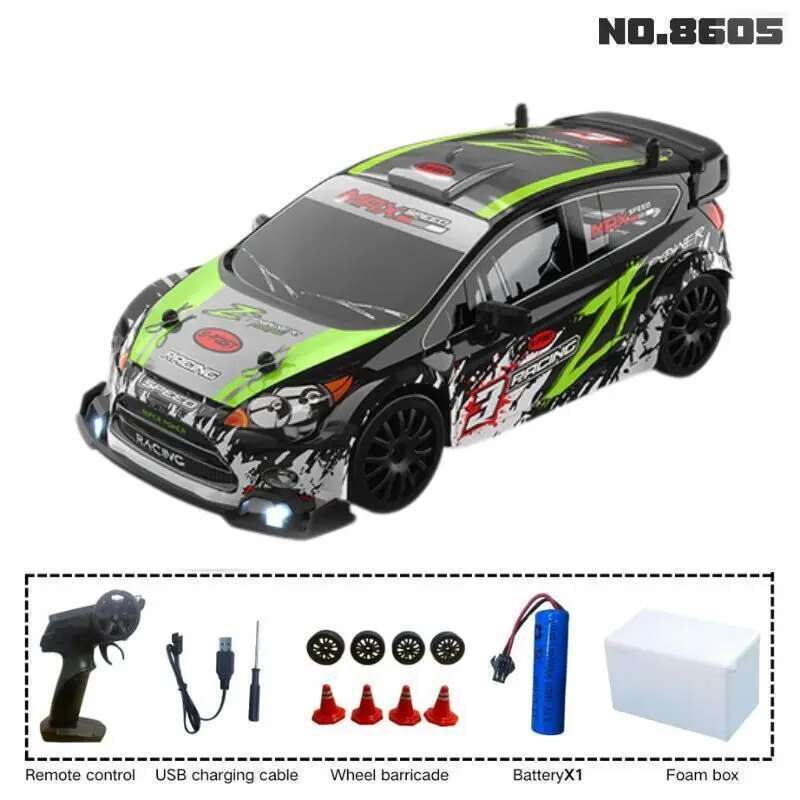 1:24 RC drift vehicle, Mustang 4WD cars, racing car with remote control, gift, competition racing car, children's toy