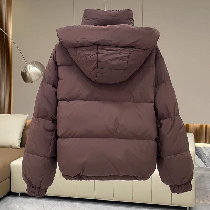 Autumn Winter Down Cotton Jacket Women's Korean Cotton-Padded Thicken Warm Hooded Parkas Short Coat Female Casual Ladies Top