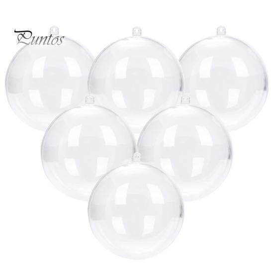 5 шт., прозрачный рождественский шар, украшение с подвесным отверстием, многофункциональная прозрачная коробка для конфет, небьющийся пластиковый шар, Рождество, Хэллоуин, день рождения