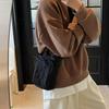 Mini Canvas Bag Women's Simple Casual Lightweight Mobile Phone Small Square Bag Drawstring Bundle One Shoulder Crossbody Bag KTB