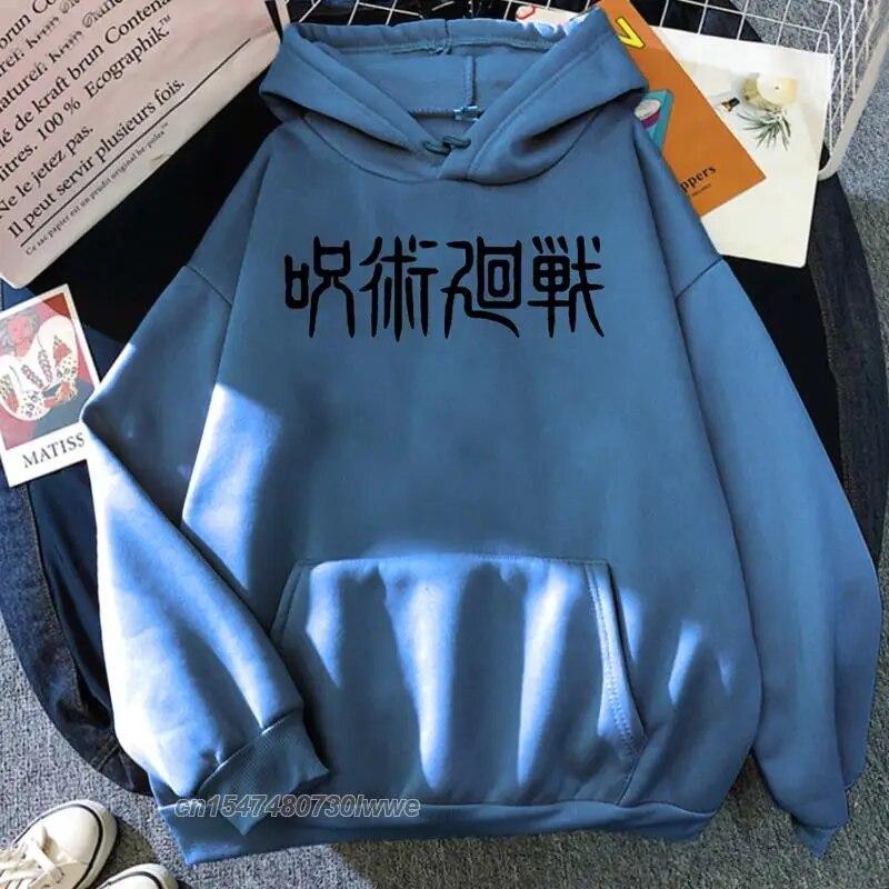 Jujutsu Kaisen, японский аниме-принт, унисекс, толстовка с принтом, корейские повседневные аниме-худи, осенняя теплая толстовка в стиле Харадзюку для парней