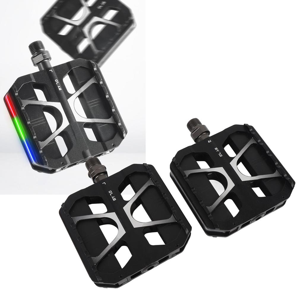 2шт алюминиевые велосипедные педали из сплава 3 подшипника педали с 7 режимами освещения велосипедные аксессуары