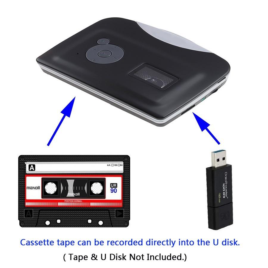 Высококачественный Walkman Музыкальный Диктофон Автономный Кассетный Плеер Портативный Конвертер Кассетной Ленты в MP3