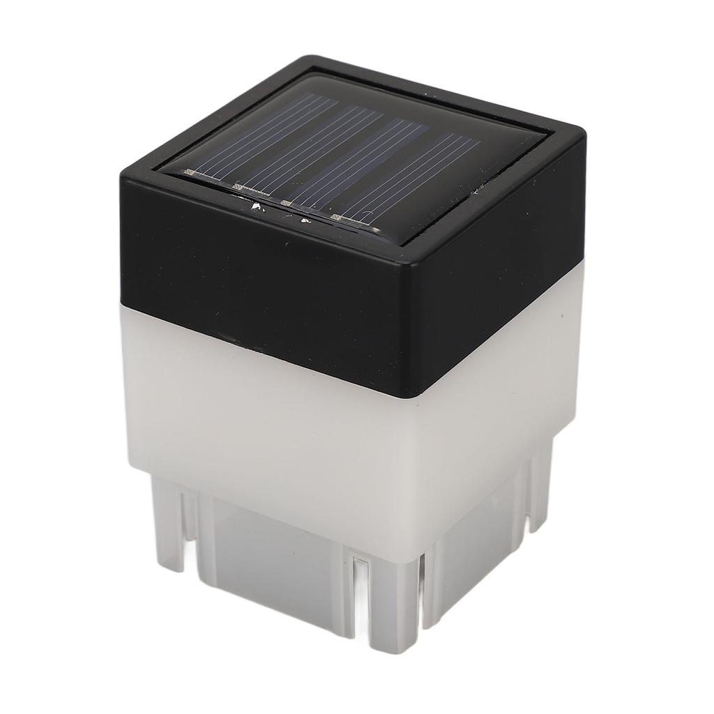 Post Cap Light Solar Powered LED Warm Yellow Lighting Fence Post Cap Light for Garden Patio