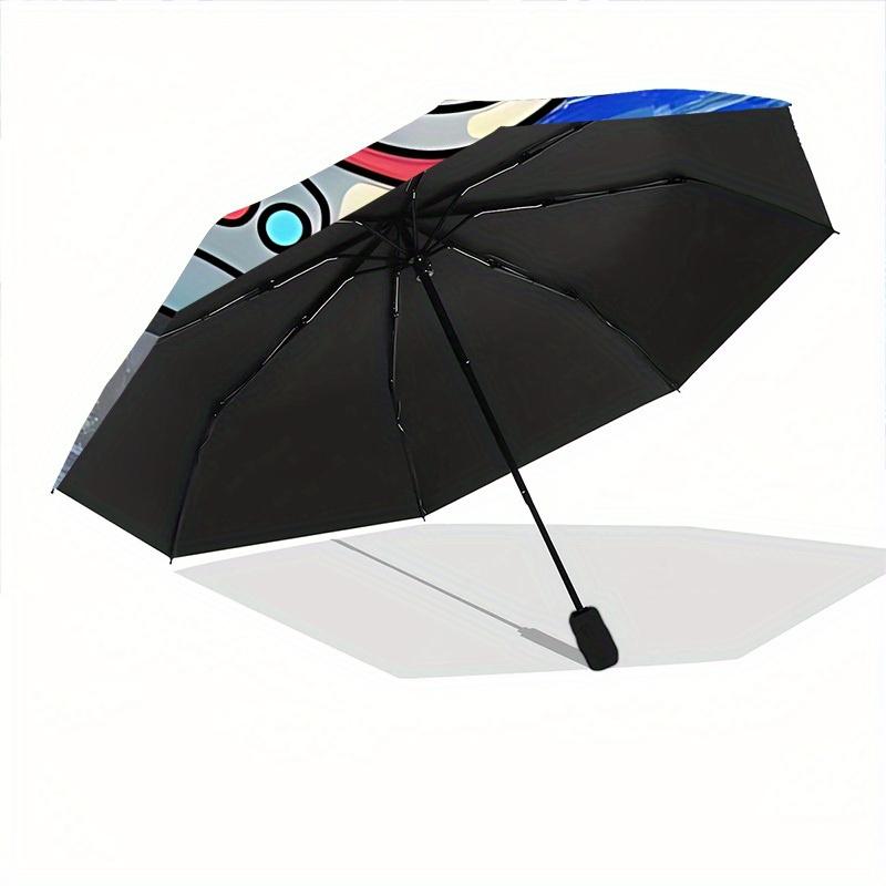 1pc Astronaut Galaxy Automatic Folding Umbrella - Lightweight, Retractable Design with 8-Rib Durability, Perfect for Outdoor Adventures 15141