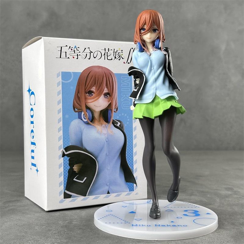Fifth-quarter Hanayome Nakano Miku standing pose uniform school uniform scenery beautiful girl anime figure ornaments wholesale