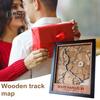 3D деревянная карта трассы гоночного трека настенное искусство декор гоночный трек макет в черной рамке подарок для любителей гонок офис или домашний дисплей