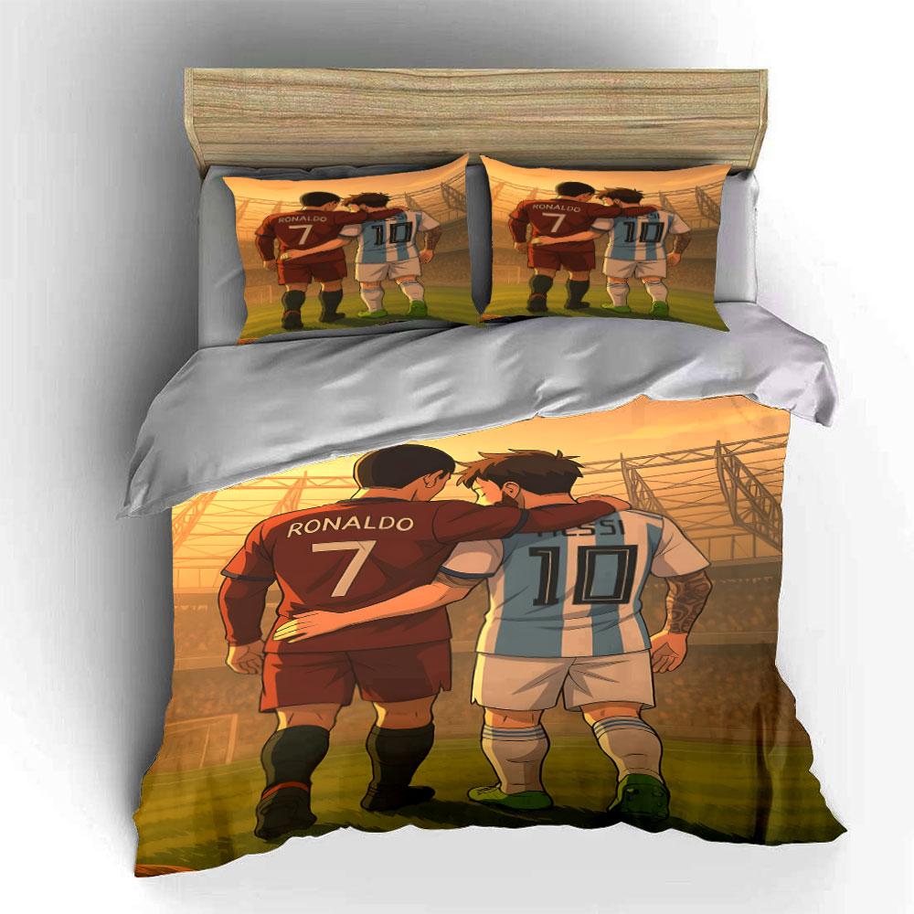 Football players embracing backdrop. Bedding sets Duvet cover sets Duvet covers Pillowcases(1* Duvet Cover 2* Pillowcases without duvet insert)