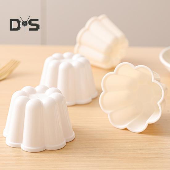 4Pcs Miniature Flower Shaped Pudding Tart Molds Non-Stick Pan Set for Bread Cake Pie Baking Mold Kit for Home Kitchen Outdoor Travel Restaurant